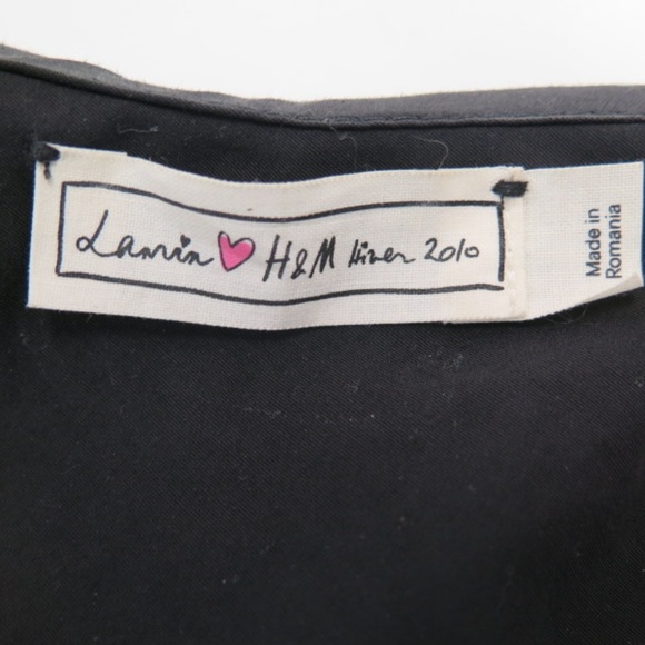 Lanvin for H&M Dress Black Cotton Size US 6 - Picture 8 of 8